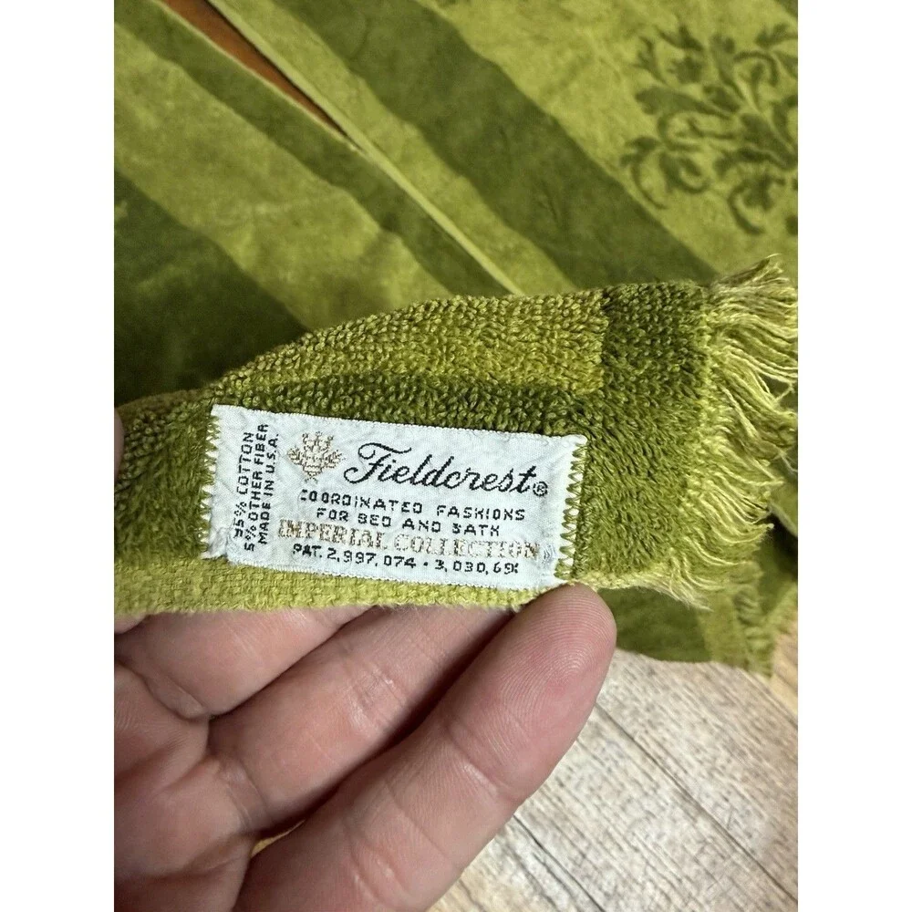 Vintage Fieldcrest Sculpted Imperial Collection 4 Hand Towels